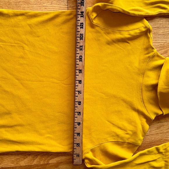 J. Crew Yellow Fitted Long Sleeve T-Shirt - Picture 3 of 9